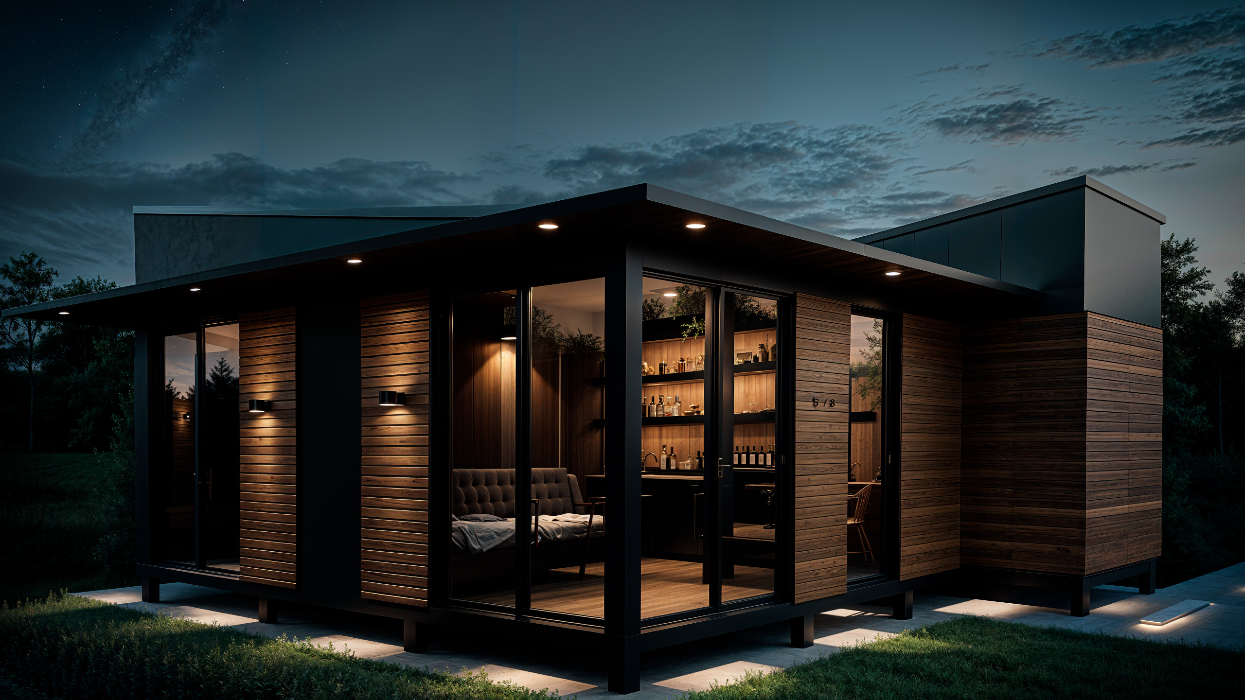 Vivienda campestre 3M TR3SEME - Metálico, Modular y Moderno